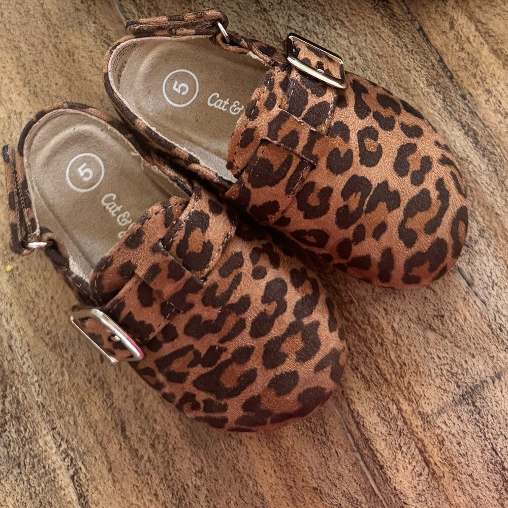 Cat & Jack Brown Leopard Moccasins